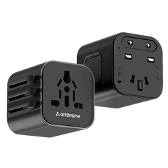 Ambrane Universal Travel Socket, International All in One Worldwide Travel Adapter Socket with 2500W High Power Output with 9 Hole Universal Socket, Compatible in 150+ Countries (ATA-03, Black)