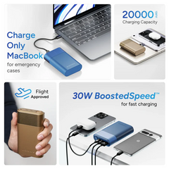 Ambrane Powerlit Duo 30 20000mAh Fast Charging Power Bank for Mobiles & MacBooks