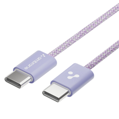 Ambrane 60W Type-C to Type-C Fast Charging Cable for Smartphones, Tablets, Laptops, iPhone 15 & other Type C devices, PD Technology, 480Mbps Data Sync, 1.2M (ABCC-60, Black/White)