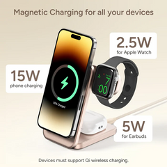 Ambrane AerosynQ Trio 2 Wireless Charger 3 in 1