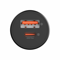 Vyvylabs Round Dot Dual Fast Charge Car Charger 65W A+C