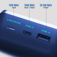 EVM EnLap Pro 30000 mAh Laptop Power Bank with 65W Fast Charging, Dual Input/Output, LED Indicators