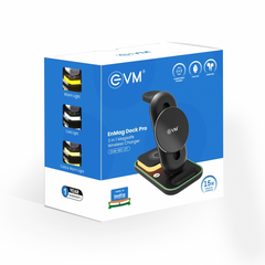 EVM Wireless Charger Magsafe Enmag Dock Pro 3 in 1 15w (iPhones, Apple Watch, EarPods)EVM-WC-07