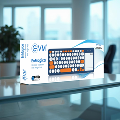 EVM EnMagica Wireless Keyboard 2.4G + Bluetooth 5.0, 78 Keys, Lightweight, USB Receiver, Dual-Mode, Customized Layout, Battery Powered - for Home, Office, Travel -  (EVM-WLK-027)