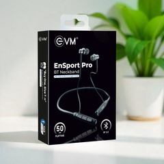 EVM NB-035 EnSport Pro Bluetooth Neckband with Bluetooth V5.2, 50 Hrs Play Time, 10 mm Driver,
