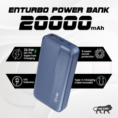 Evm Enturbo Power Bank 20000mah 22.5w Qc+pd