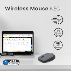 EVM NEO Wireless Mouse - 2.4GHz, 10 Meter Range, 1600 DPI -  (EVM-NEO-3W042)