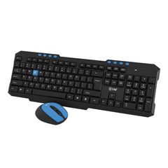 EVM WLKM-036 WIRELESS KEYBOARD & MOUSE COMBO Wireless Standard Desktop Keyboard Compatible with Desktop, Laptop, Mac multimedia_keys  (Black)