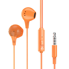 Ambrane Wired Earphones with Mic | 3.5Mm Audio Jack | 14Mm Driver for HD Sound & Deep Bass | Tangle-Free 1.2M Cable | in Ear Comfort Fit | Compatible with Mobiles, Tablets, Laptops, Pcs (EP-83 Green)