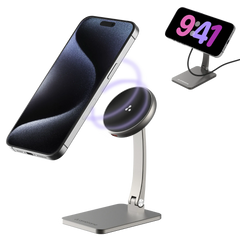 Ambrane AerosynQ S1 Wireless Charger Foldable Mag-safe & Mobile Stand