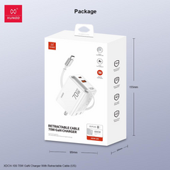 XUNDD XDCH-109 70W GaN Charger with Retractable Cable