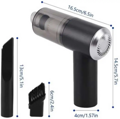 3 In 1 Mini Wireless Vacuum Cleaner With Air Blowing Cordless Vacuum Cleaner with Anti-Bacterial Cleaning (Black)