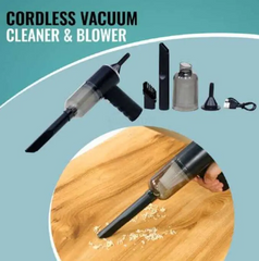 3 In 1 Mini Wireless Vacuum Cleaner With Air Blowing Cordless Vacuum Cleaner with Anti-Bacterial Cleaning (Black)