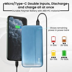 EVM EnBolt 10000 mAh Power Bank with 22.5W QC+PD, Type-C Charging, Dual Output & Dual Input P0208
