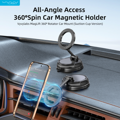 Vyvylabs MagLift 360° Rotator Car Mount (Suction Cup Version)