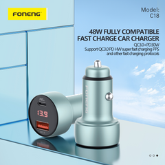FONENG C18 A+C 2-Port Car Charger (48W)