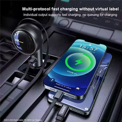 XUNDD XDCH-094 60W PD Fast Car Charger with Retractable Cable
