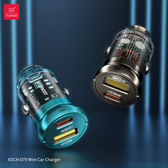 XUNDD XDCH-079 Car Charger Pull Tab PD 30W + QC3.0 Cigarette Lighter Adapter with Indicator Light -