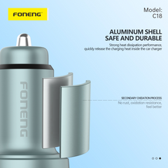 FONENG C18 A+C 2-Port Car Charger (48W)