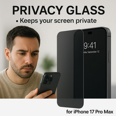 OOHI  Tempered Glass Guard for iPhone 17 siries , Privacy Screen Protector Anti-Spy, Full Coverage Protection  (Pack of 1)