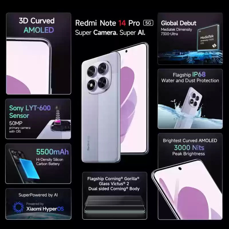 REDMI NOTE 14 PRO 5G 8/128 PURPLE