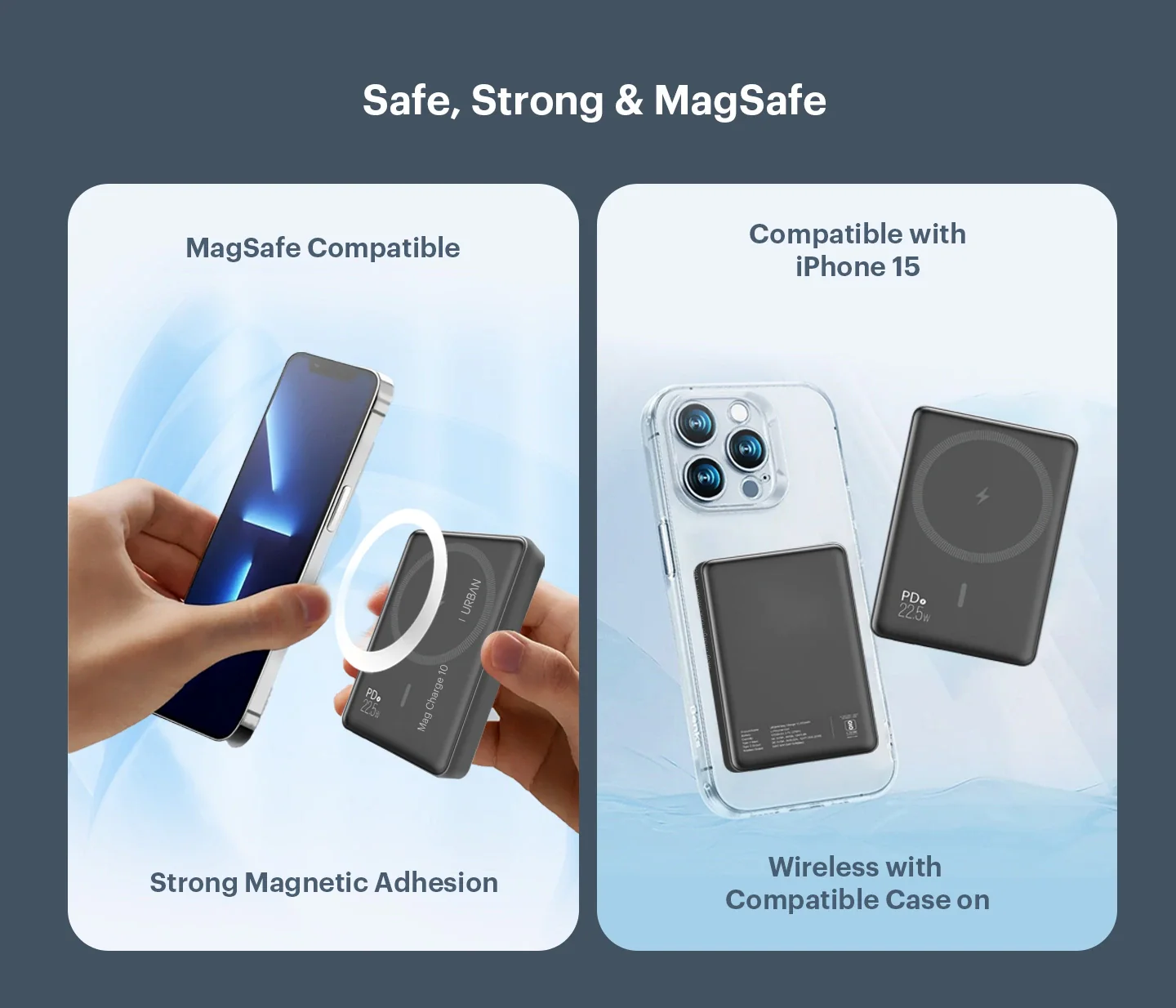 URBAN Mag Charge 22.5 Watt Fast Wireless Powerbank