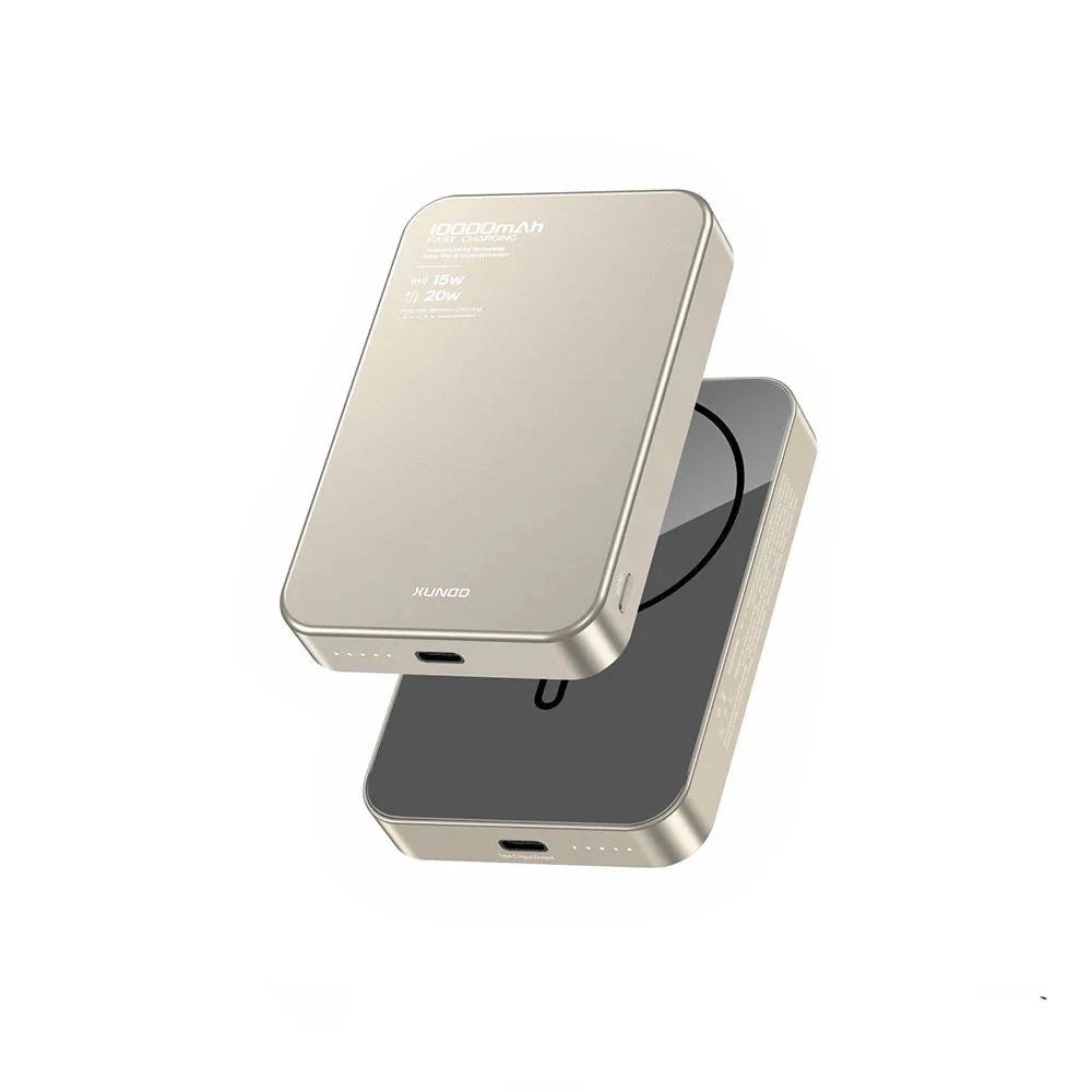 XUNDD BLACK ULTRA-SLIM MAGNETIC WIRELESS POWER BANK 10000MAH XDCH-078
