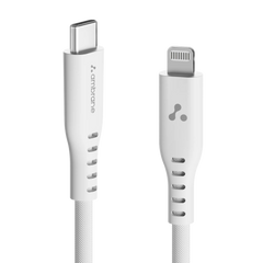 Ambrane Mfi Certified Type C To Lightning Cable, 27W Fast Charging For Iphone 14/13/12/11/X/8/7/6, Ipad & Airpods, 480Mbps Data Sync, Durable Braided Design, Car/Travel-Friendly, 3.9Ft (1.2M), White