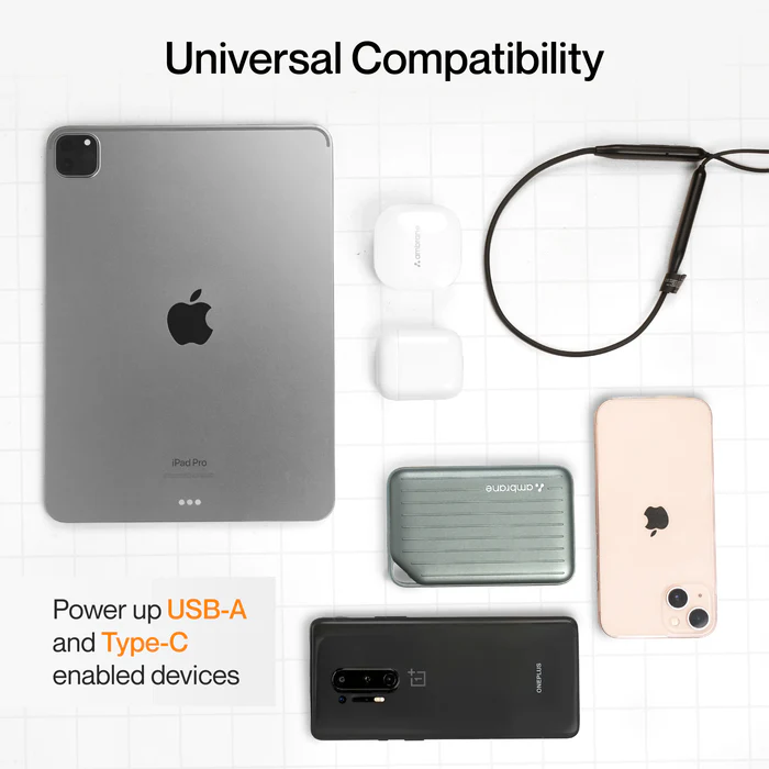 Ambrane Line 10 - 10000mAh Small Fast Charging Pocket Power Bank