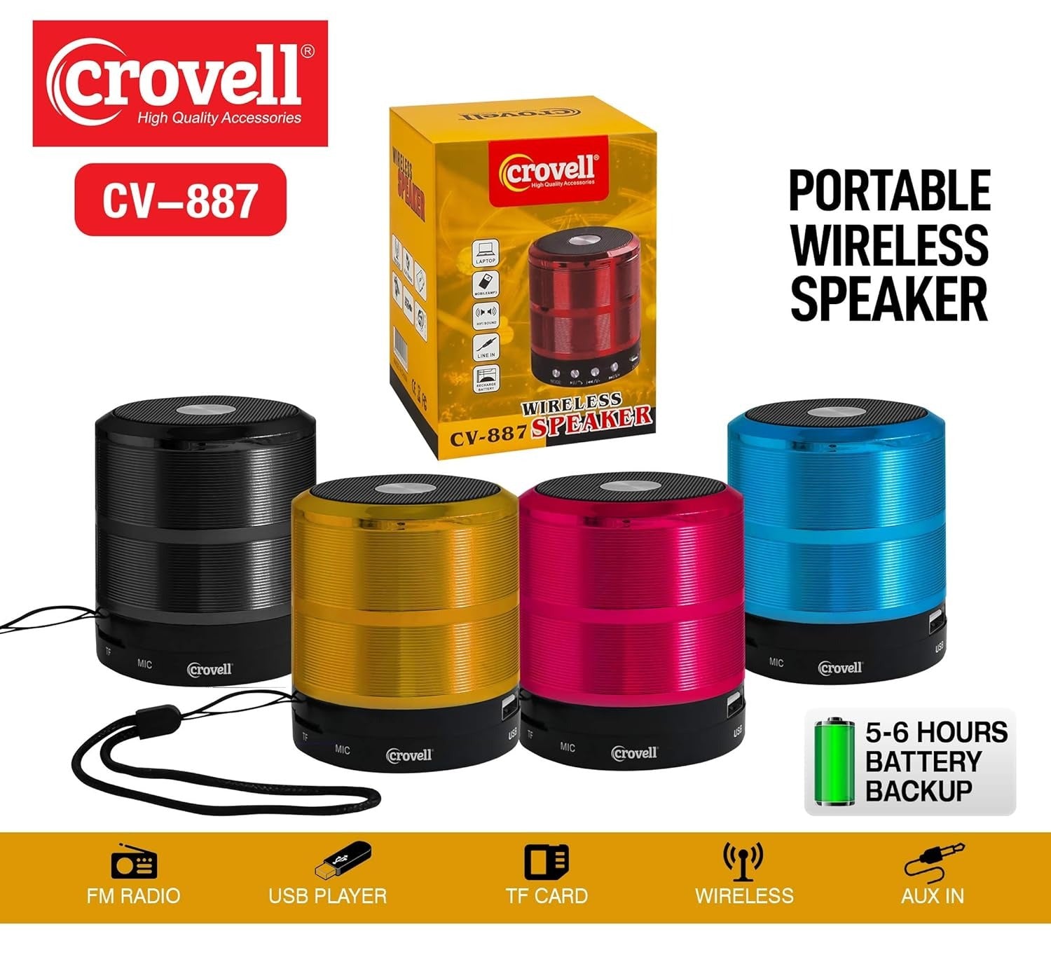 crovel cv-s887 wireless speaker