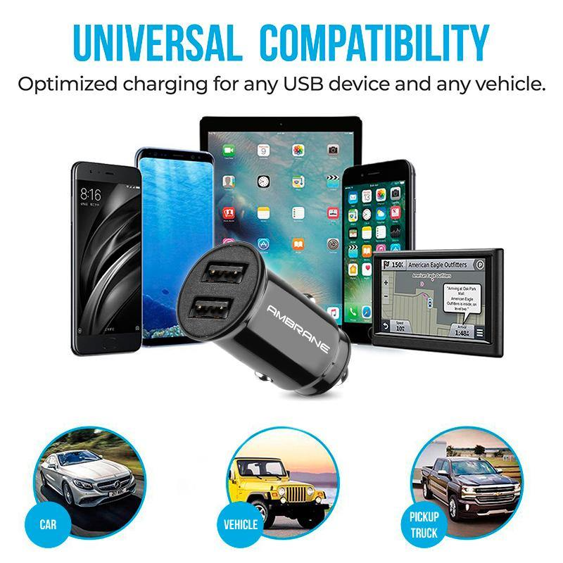 ambrane car charger 12W Fast Charging [ACC-56]