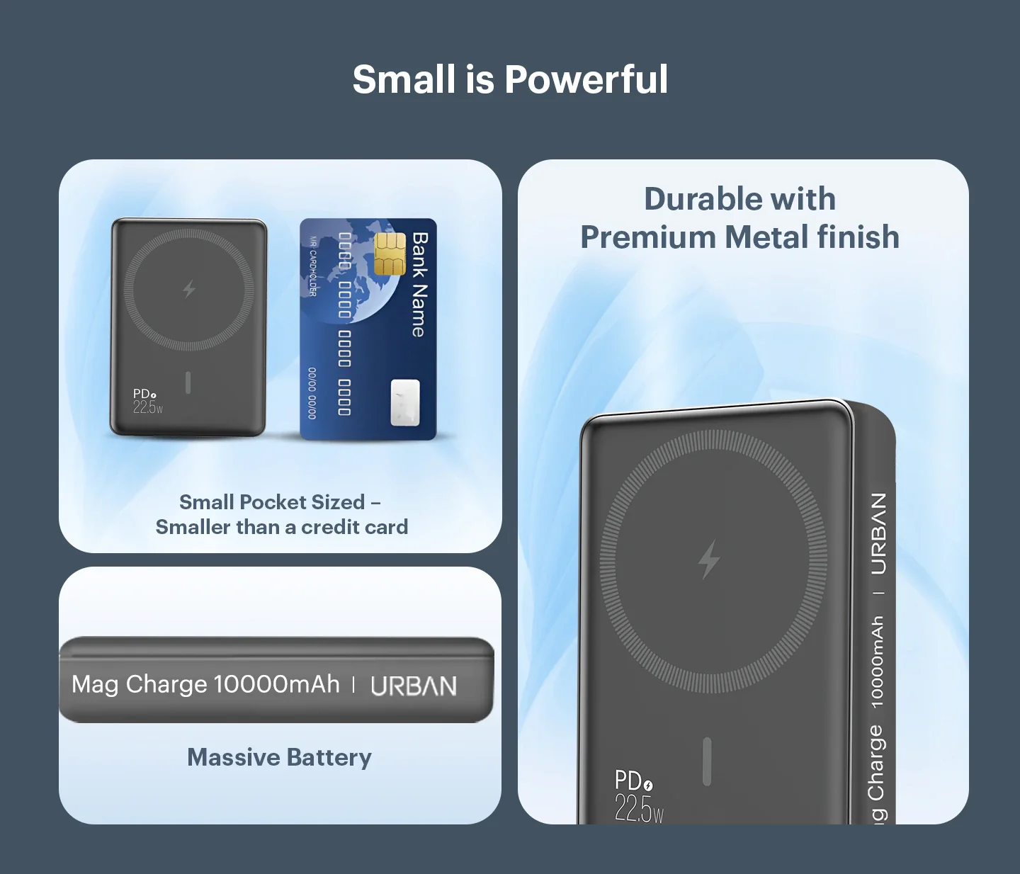 URBAN Mag Charge 22.5 Watt Fast Wireless Powerbank