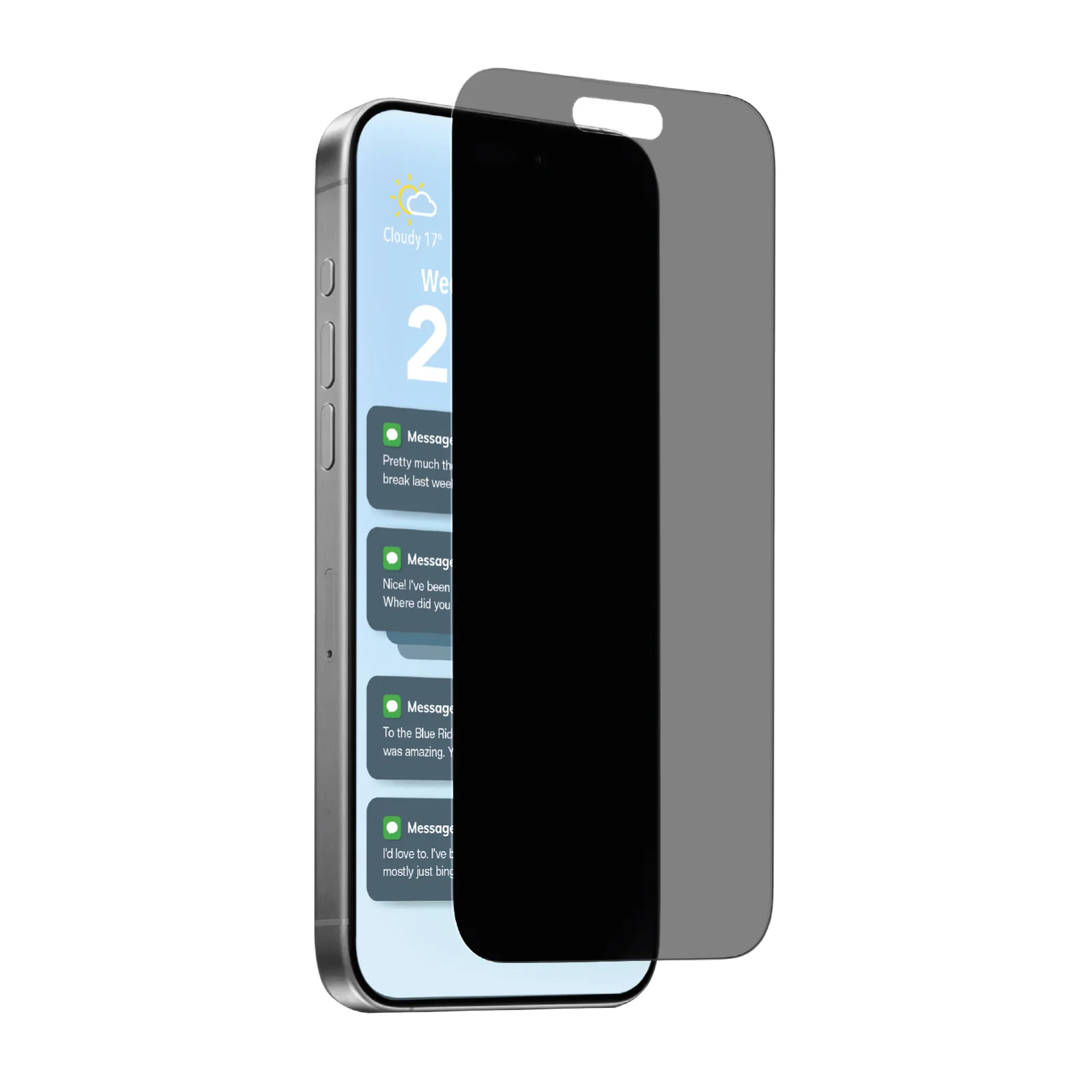 OOHI  Tempered Glass Guard for iPhone 17 siries , Privacy Screen Protector Anti-Spy, Full Coverage Protection  (Pack of 1)