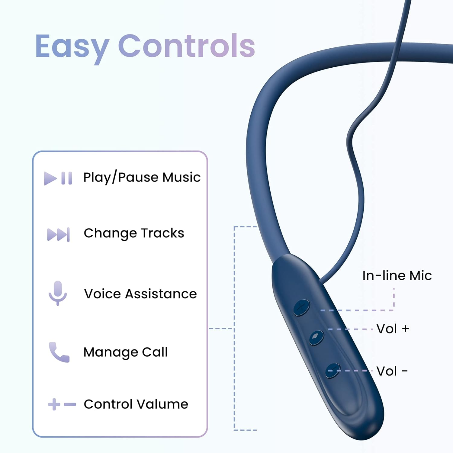 Ambrane Bluetooth Wireless Earphones, Crystal-Clear Calling with an inbuilt Mic, 13Hrs Playback, 10mm Driver, Deep Bass, IPX4 Water Resistant (ANB-33 Pro)