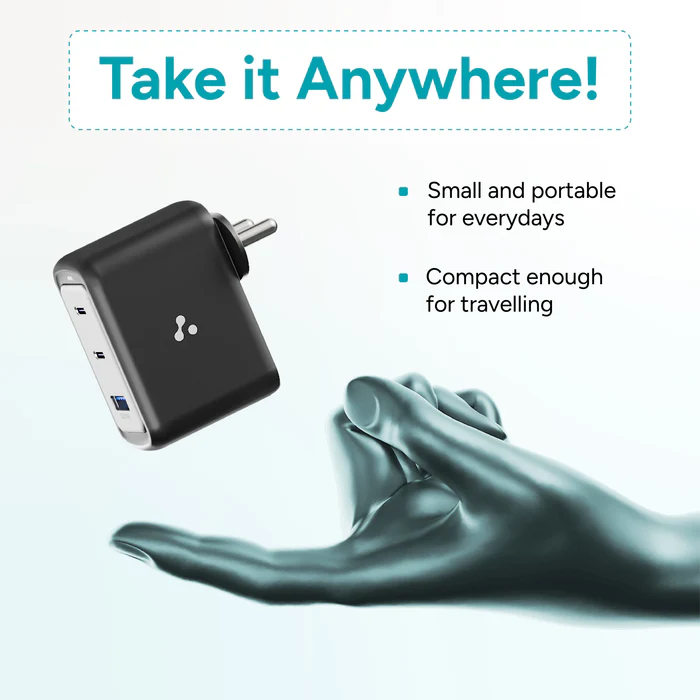 Ambrane 100w GaN Charger for Iphone & Android ,Macbook & Type-c Laptop