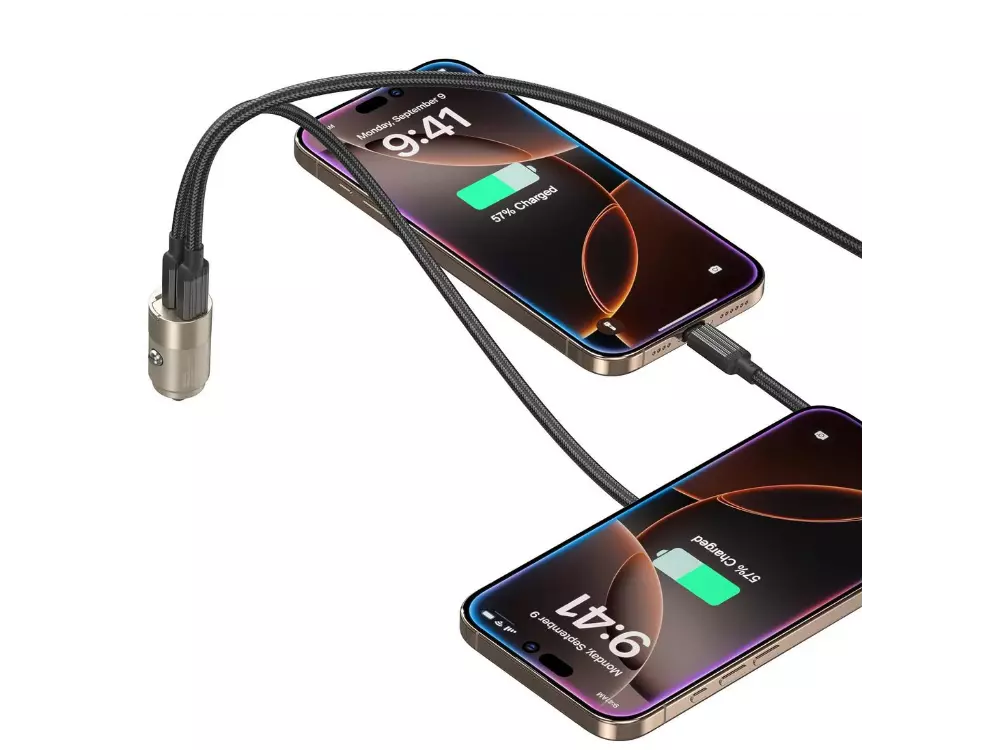 KEEPHONE CarVolt PD 36W Fast Car Charger / Compatible with Apple and Android. USB/Type-C ports