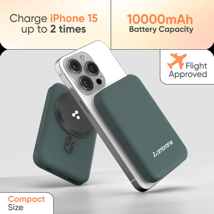 Ambrane Aerosync PB12 Magsafe Wireless Power Bank for iPhone