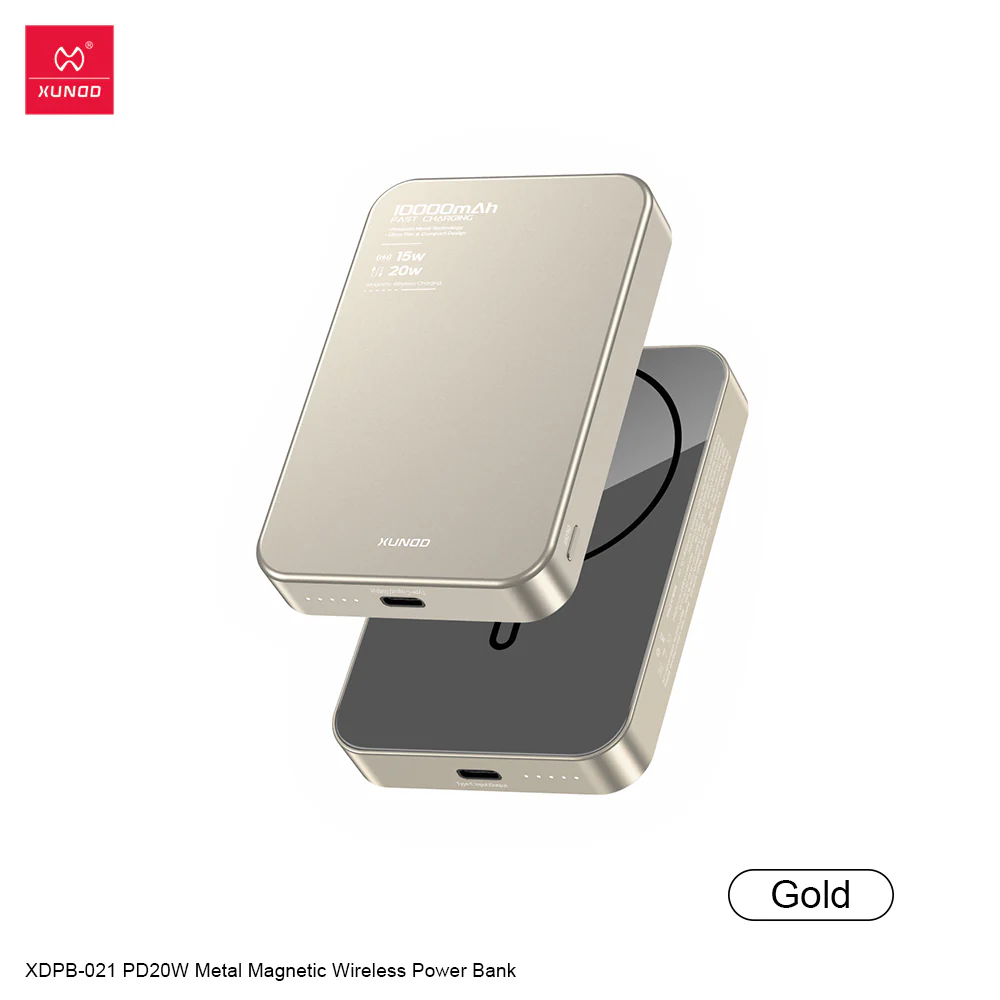 XUNDD XDPB-021 PD20W Metal Magnetic Wireless Power Bank (10000mAh)