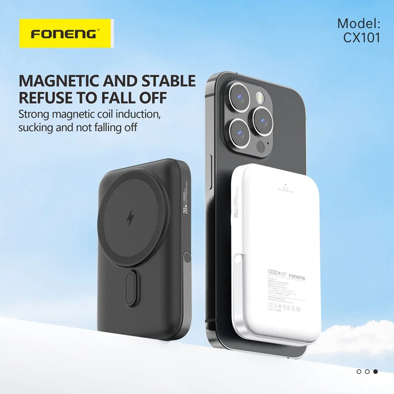 Foneng CX101 10000mAh Magnetic Wireless Power Bank (15W)