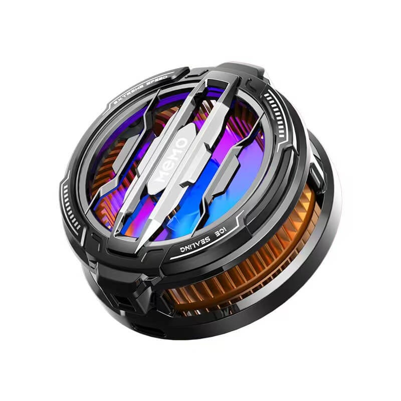 Memo CX07 Phone Cooler Cooling Fan Magnetic with Adjustable RGB Light - Frosty Phone Cooler for Gaming