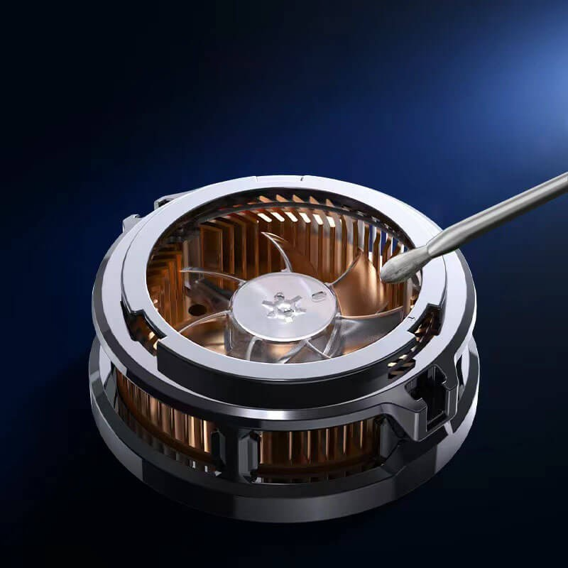 Memo CX07 Phone Cooler Cooling Fan Magnetic with Adjustable RGB Light - Frosty Phone Cooler for Gaming
