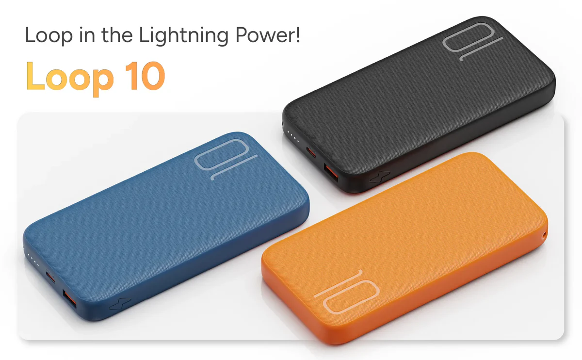 Ambrane Loop -10 Powerbank 10000mAh 22.5w Boostedspeed