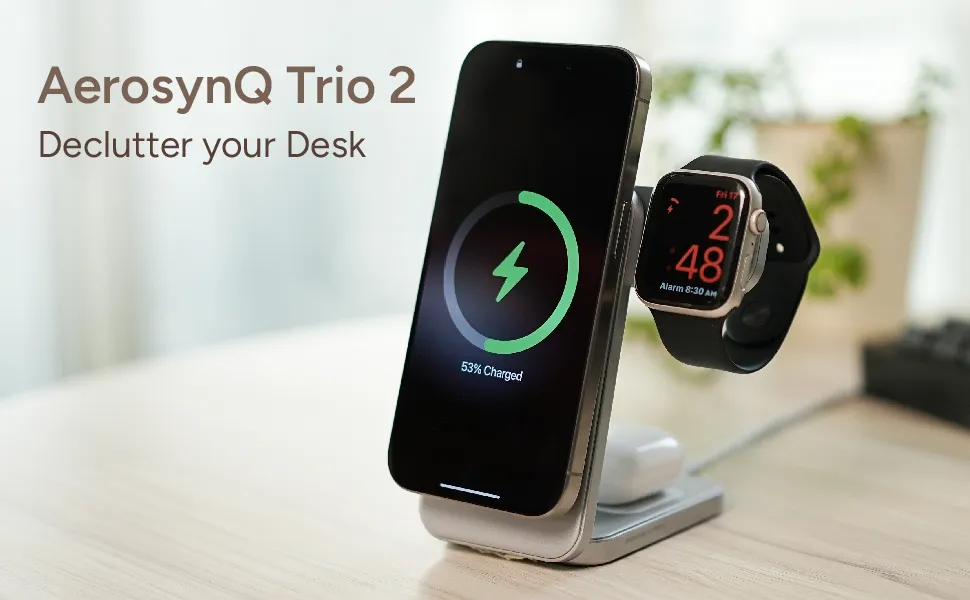 Ambrane AerosynQ Trio 2 Wireless Charger 3 in 1