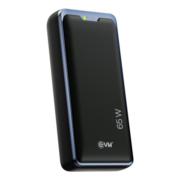 EVM EnLap Pro 30000 mAh Laptop Power Bank with 65W Fast Charging, Dual Input/Output, LED Indicators