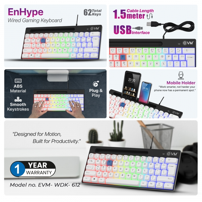 EVM EnHype Wired Keyboard WDK-612