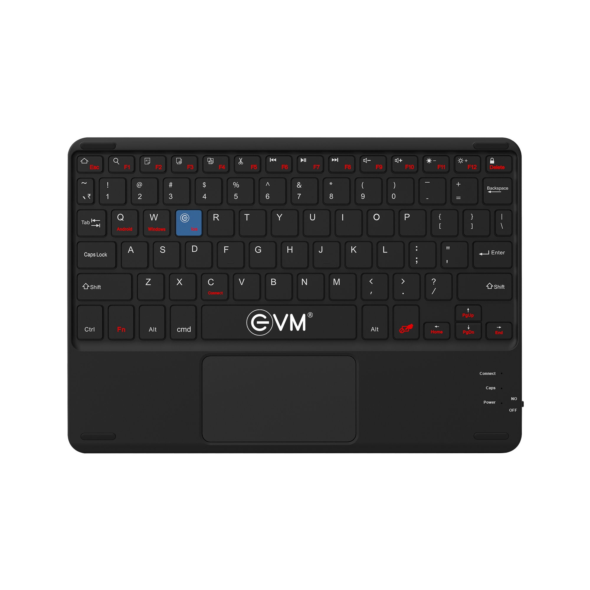 EVM EnAir Wireless Rechargeable Keyboard | Bluetooth 5.0 | Ultra-Slim & Lightweight | 78 Keys Universal Compatibility | Type-C Charging-(WLK-009)