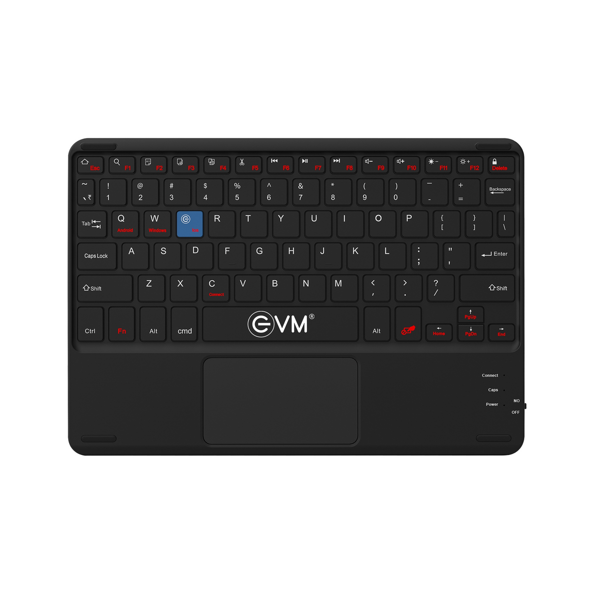 EVM EnAir Wireless Rechargeable Keyboard | Bluetooth 5.0 | Ultra-Slim & Lightweight | 78 Keys Universal Compatibility | Type-C Charging-(WLK-009)