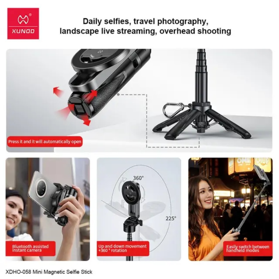 XUNDD XDHO-058 Magnetic Mini Selfie Stick（55mAh）