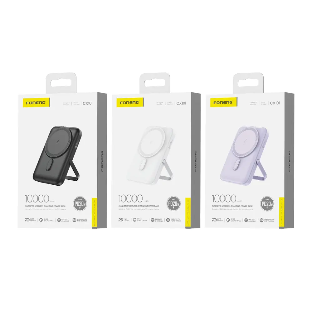Foneng CX101 10000mAh Magnetic Wireless Power Bank (15W)