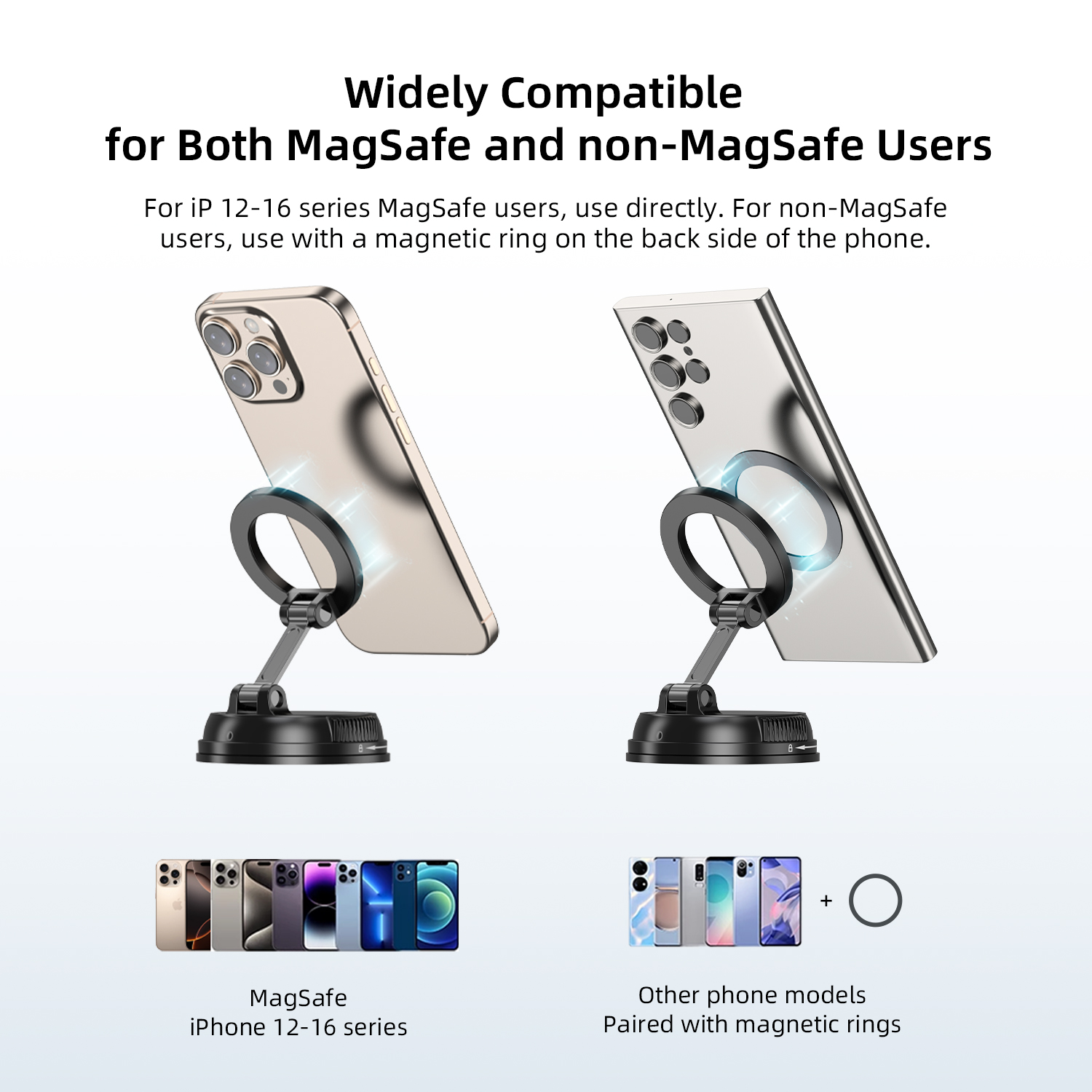 Vyvylabs MagLift 360° Rotator Car Mount (Suction Cup Version)